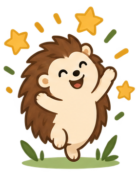 Happy Hoglet celebration illustration